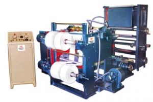 HR SRandR 101 Slitting and Rewinding Machine with 1 colour Rotogravure Printing attachment